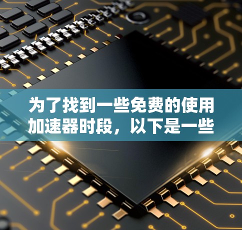为了找到一些免费的使用加速器时段，以下是一些推荐的平台和方法