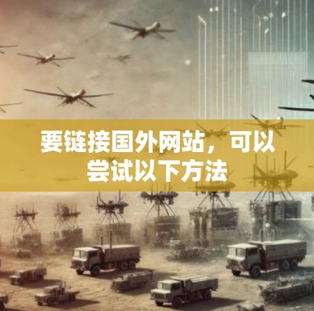 要链接国外网站，可以尝试以下方法
