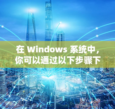 在 Windows 系统中，你可以通过以下步骤下载和安装VPN软件